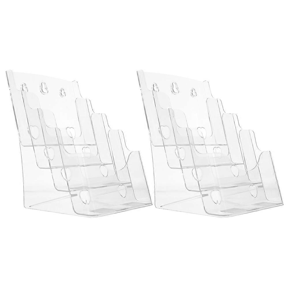 Professional Document Organizer, Plastic Flier Stand with Four Tier Capacity