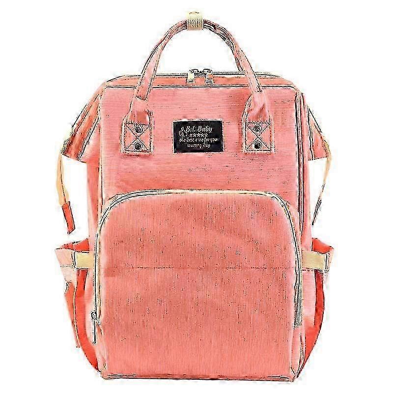 Solid Kation Fabric Mummy Maternity Nappy Bag Package Large Capacity Nappy Bag Outdoor Travel Backpack Nursing Bag for Baby Care