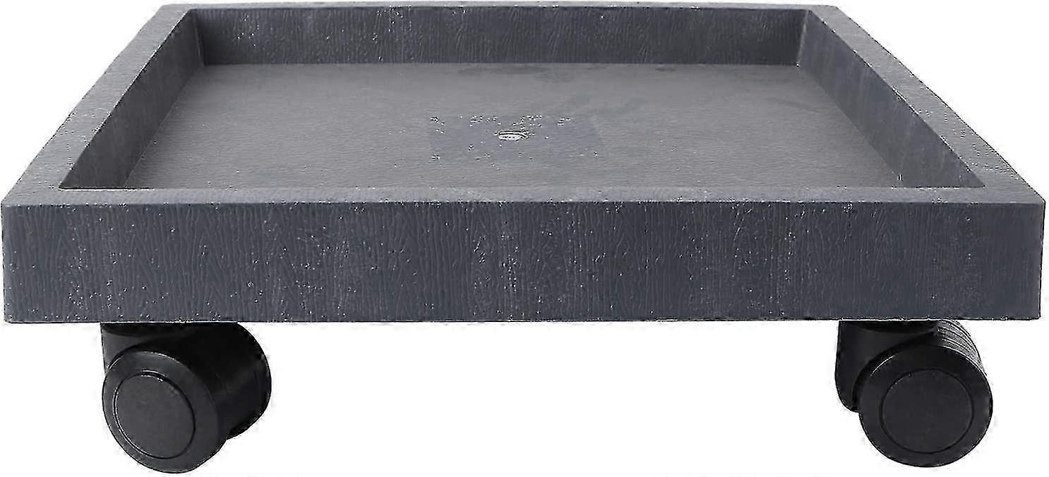 Gray Heavy Duty Square Flower Pot Stand With Caster Wheels