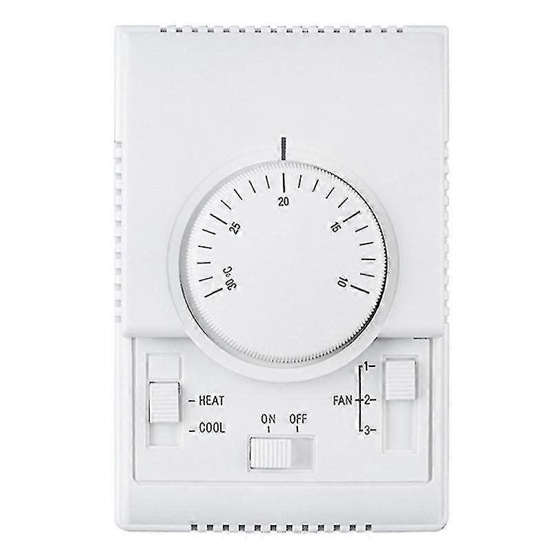Mechanical Thermostat 220V AC for Fan Coil & AC Room Temperature Controller with Heating