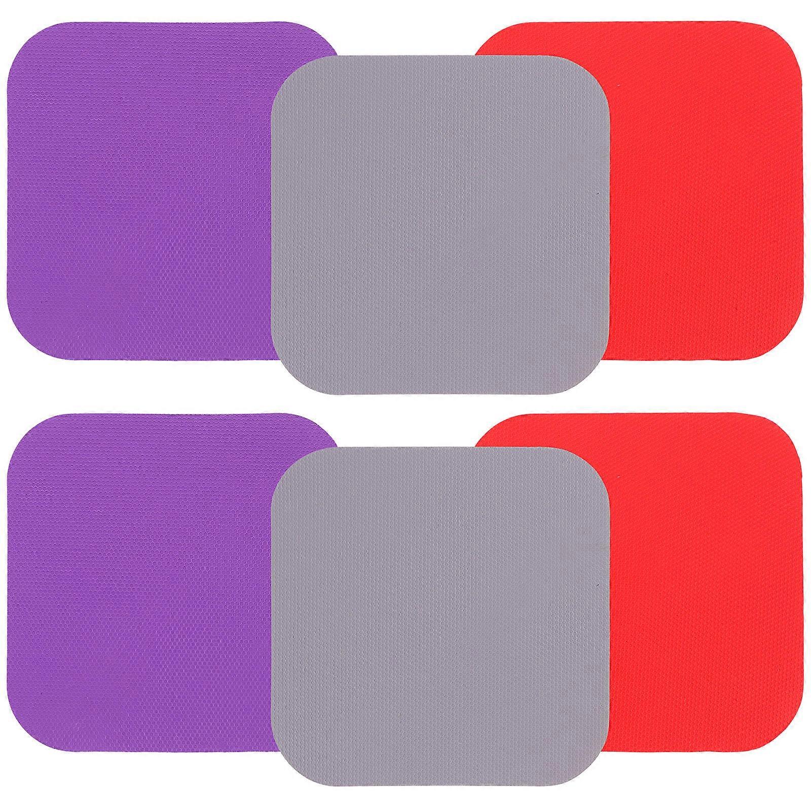 Gripper Pad Jar Opener Nonslip Design Home Use Purple 12.80X12.80X0.30CM 6Pcs