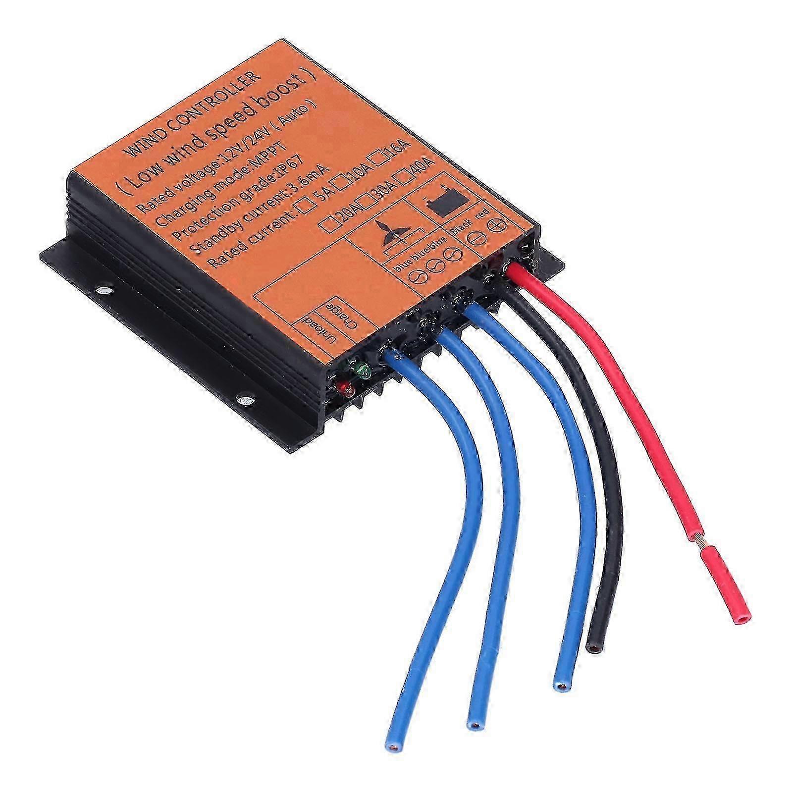 2025 Wind 24V20A Turbine Controller Low Voltage MPPT Charge Regulator with LED Light 100W‑400W 12V