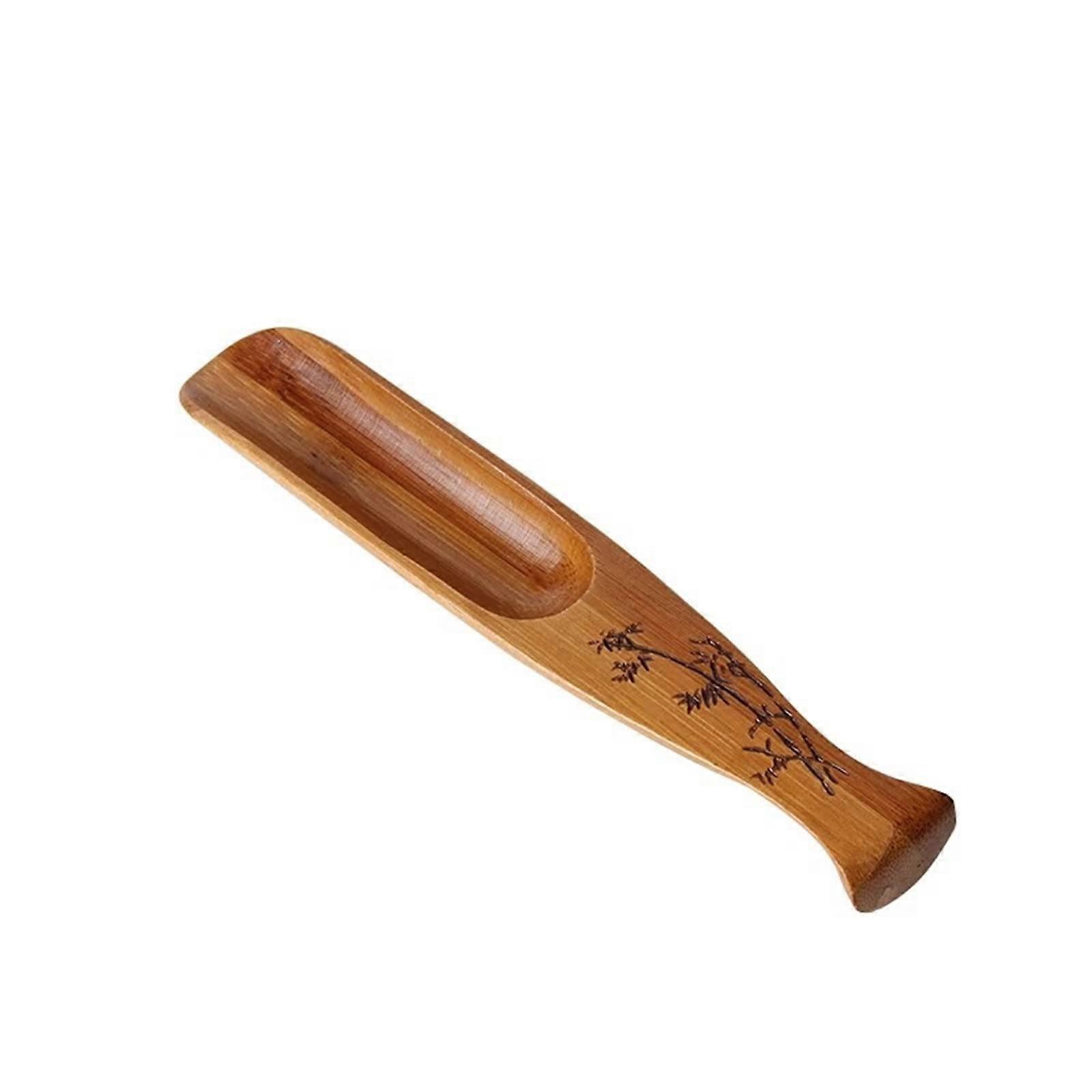 Teaspoon Kung Fu Tea Spoon 16.5cm Brown Tea Spatula for Loose Leaf Tea and Tea Leaves Serving