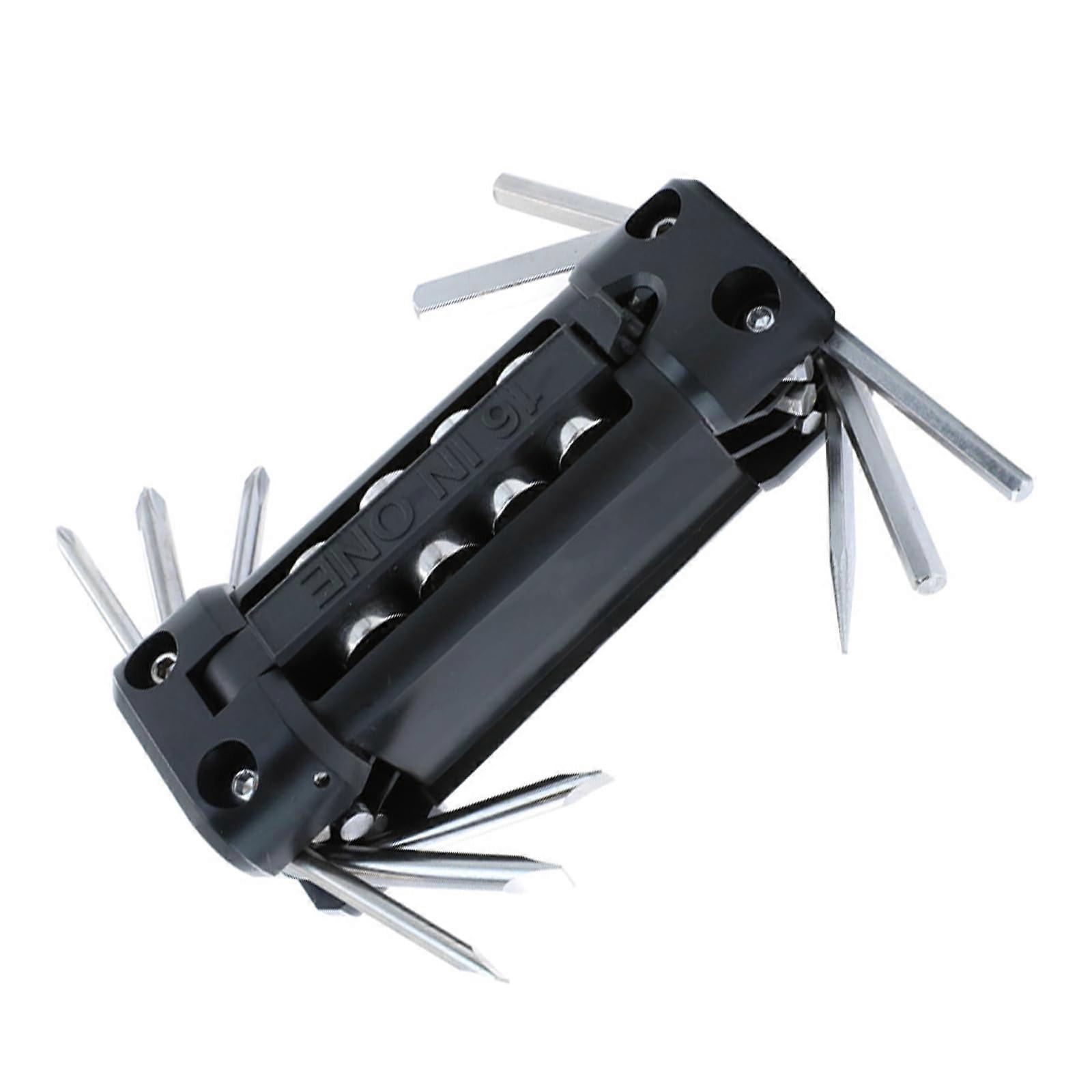 Professional screwdriver, durable, 16 functions, folding mechanics for roadside repairs