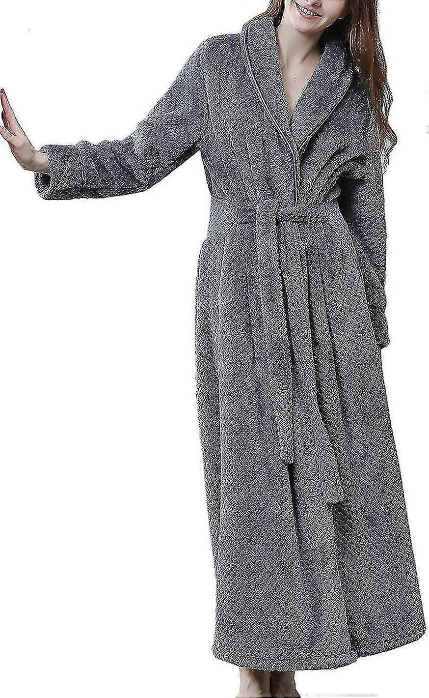 knee length dresses for ladies Brandwell Floral Cosy Fleece Dressing Gown, White Multi