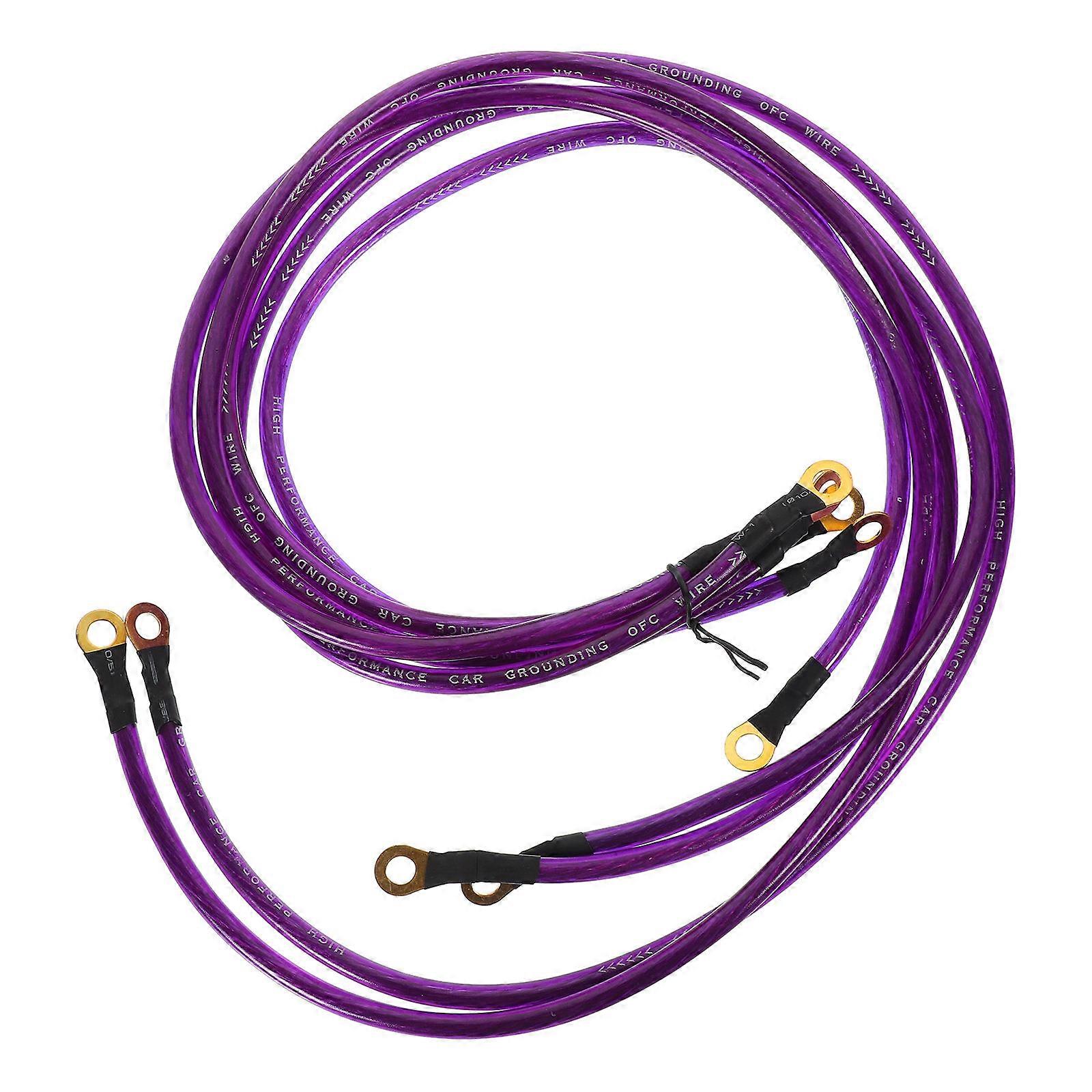 Amplifier Cable Audio Cable Signal Transmission For Speaker Purple 5Set