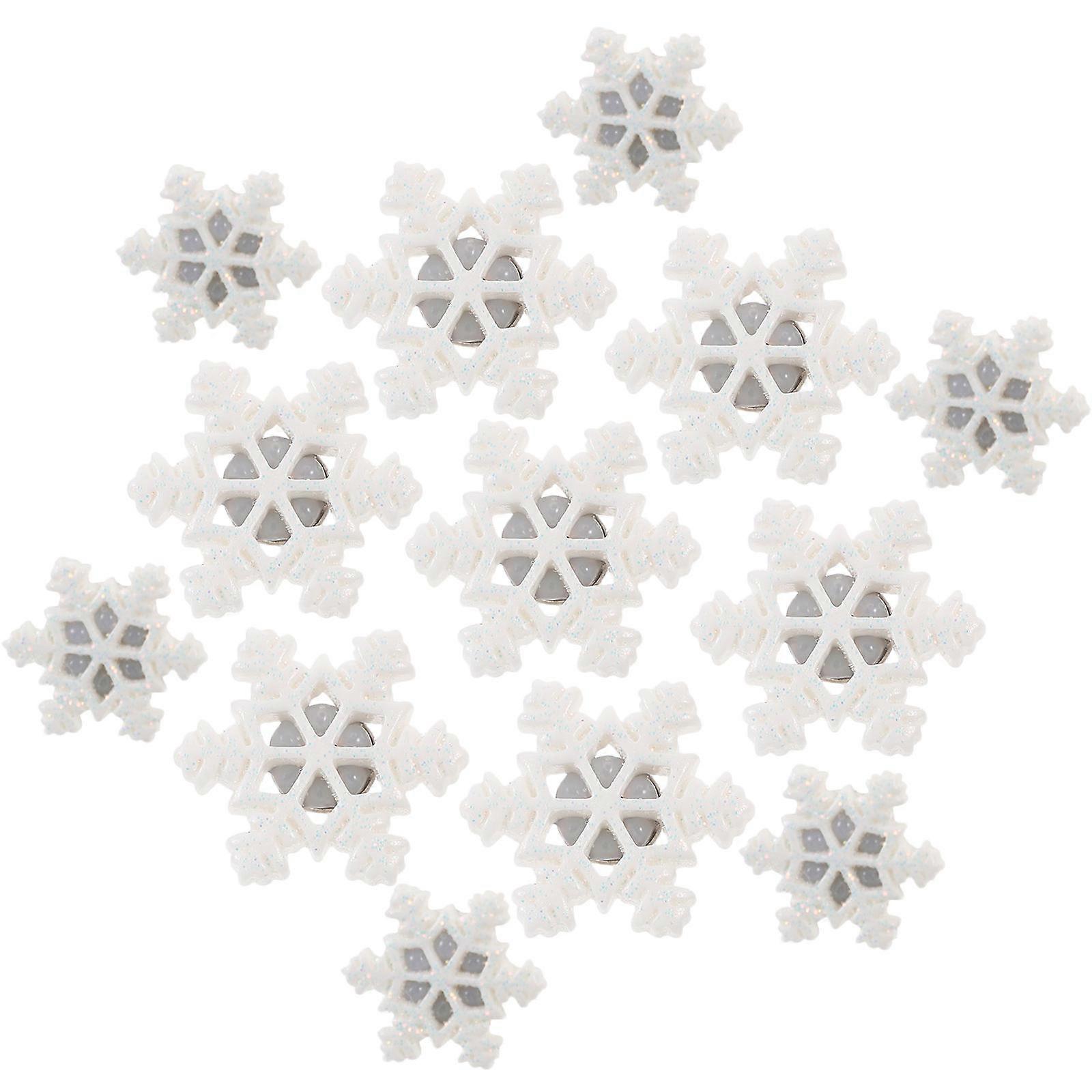 Snowflake Thumbtacks Push Pin Bulletin Board Setup White 2.7X1.5cm Elegant Design 30Pcs