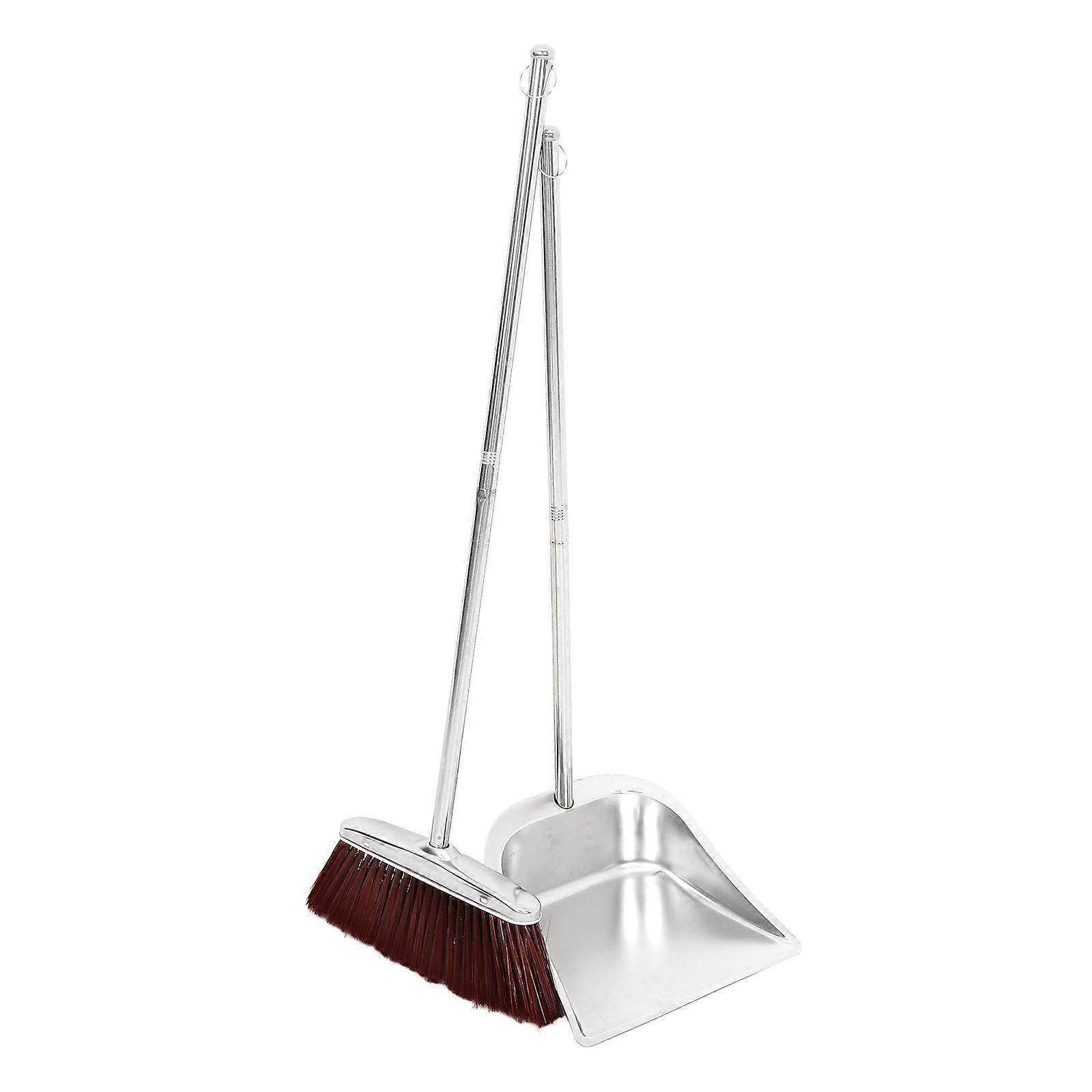 Ergonomic Long Handle Broom and Dustpan Set – Lightweight Household Cleaning Kit for Easy Sweeping at Home or Dorm