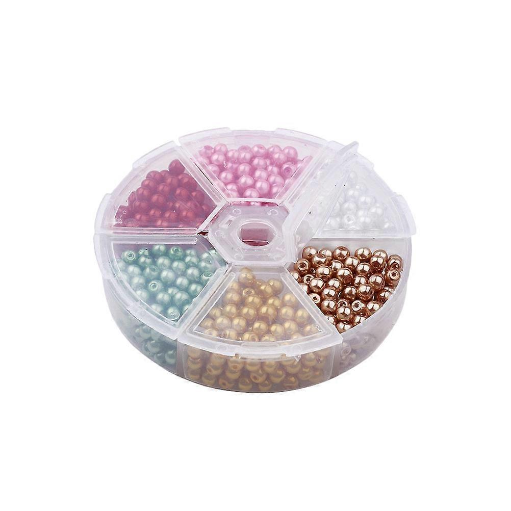 Craft Beads for Jewelry Making Glass Beads Cross Stitch DIY Craft Round Beads 4mm Assorted Color Mixed Style 1 810 Pcs