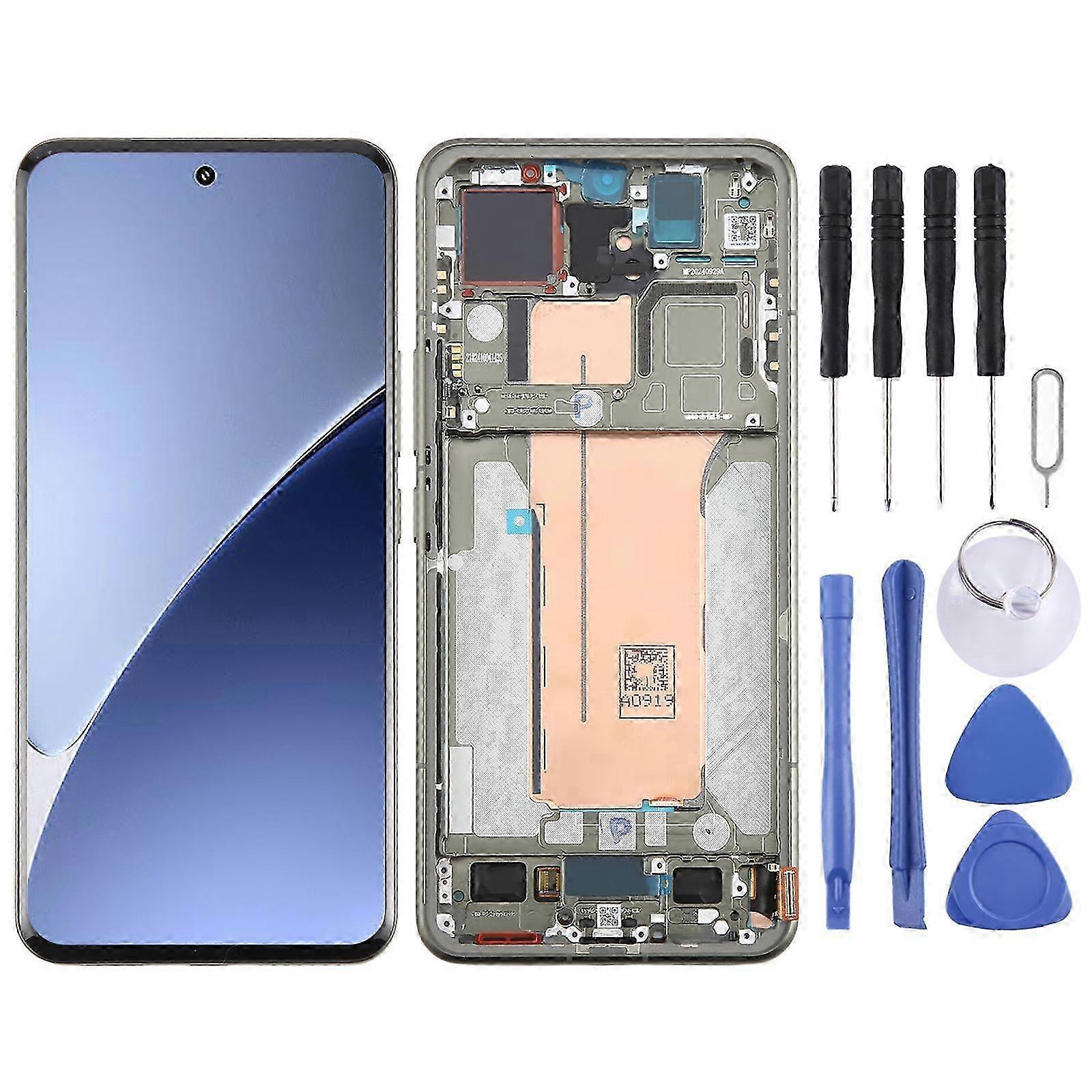 (Green) For Xiaomi 15 Pro Amoled Compatible Lcd Screen Digitizer Full Assembly With Frame