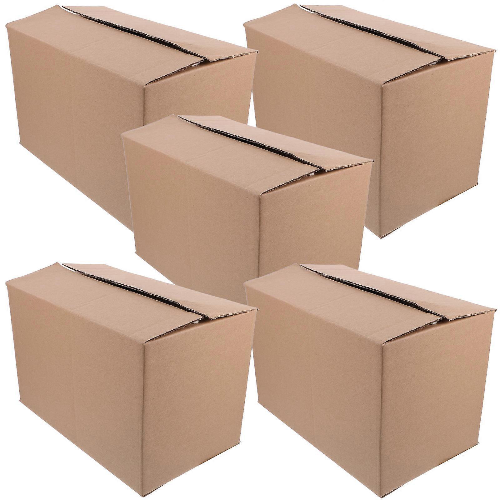 Cardboard Storage Boxes Practical Packaging Boxes for Storage 29.00X19.00X17.00CM Moisture-Proof 5Pcs
