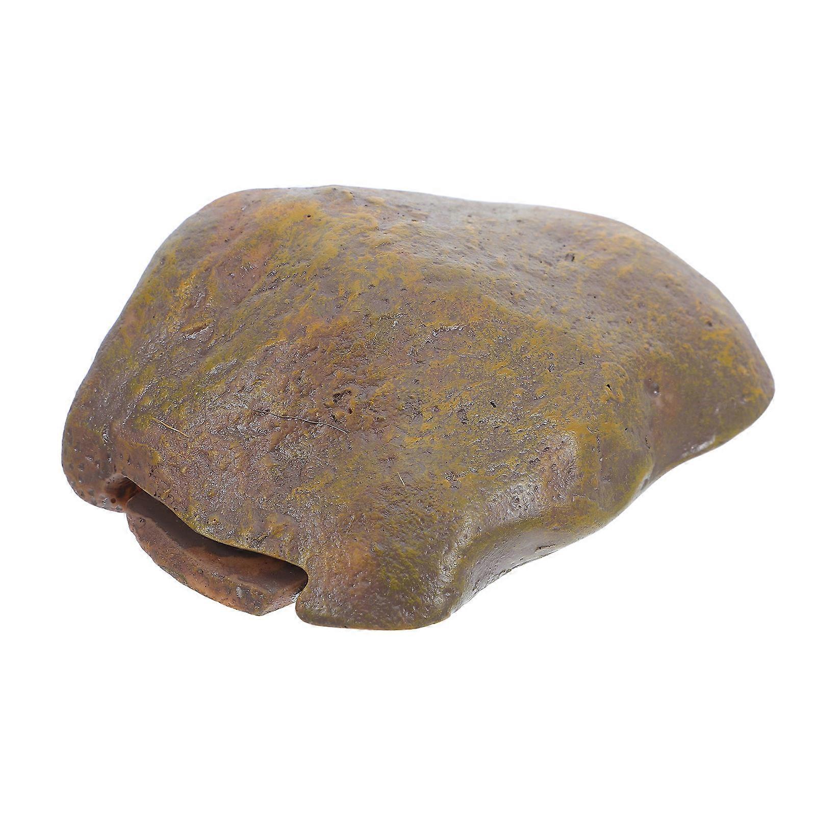 Realistic Simulated Stone Key Box Outdoor Garden Storage Discreet Decorative Hiding Place for Small Items Safe Lid Design