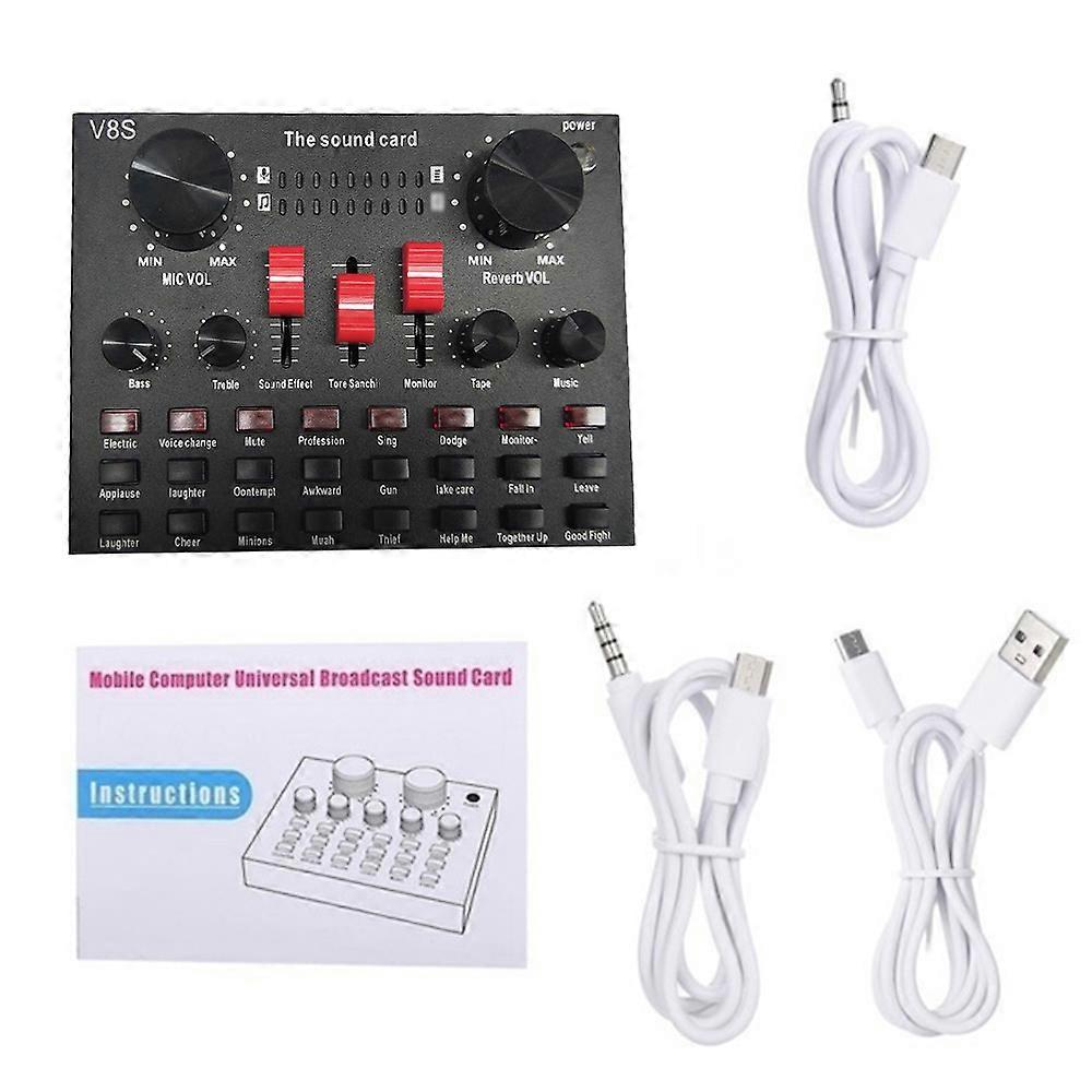 Adaptateur o V8S pour diffusion en direct, microphone pour téléphone portable, multifonction, haute qualité sonore, compatibilité intelligente