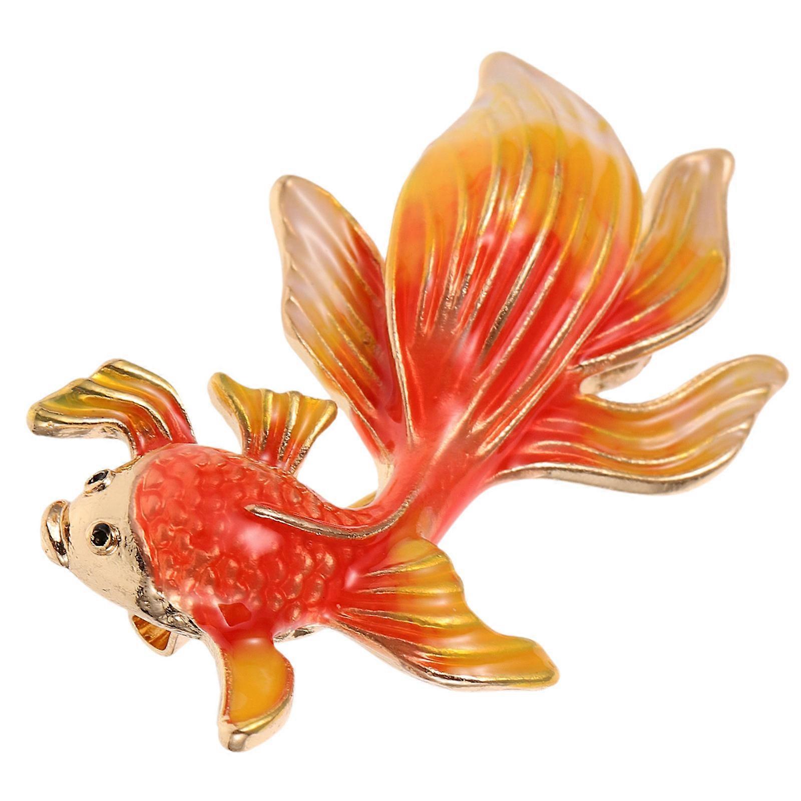 Here's a refined and engaging product description for your **Decorative Goldfish Brooch Pin**:
**Stylish Goldfish Brooch Pin – Elegant Enamel