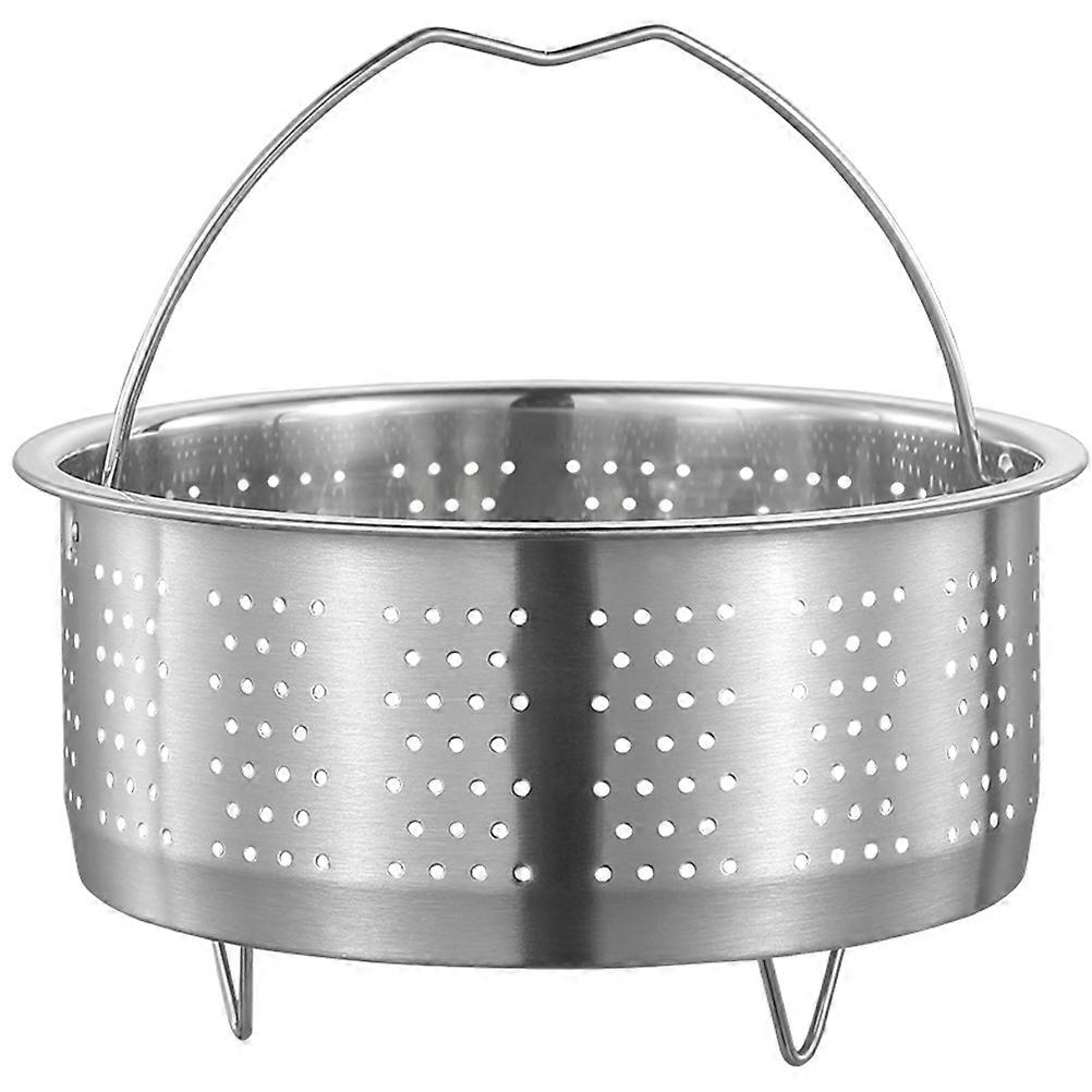 Stainless Steel Steamer For Cooking Vegetables Home Use 20CM Uniform Heating Silver 1Pack