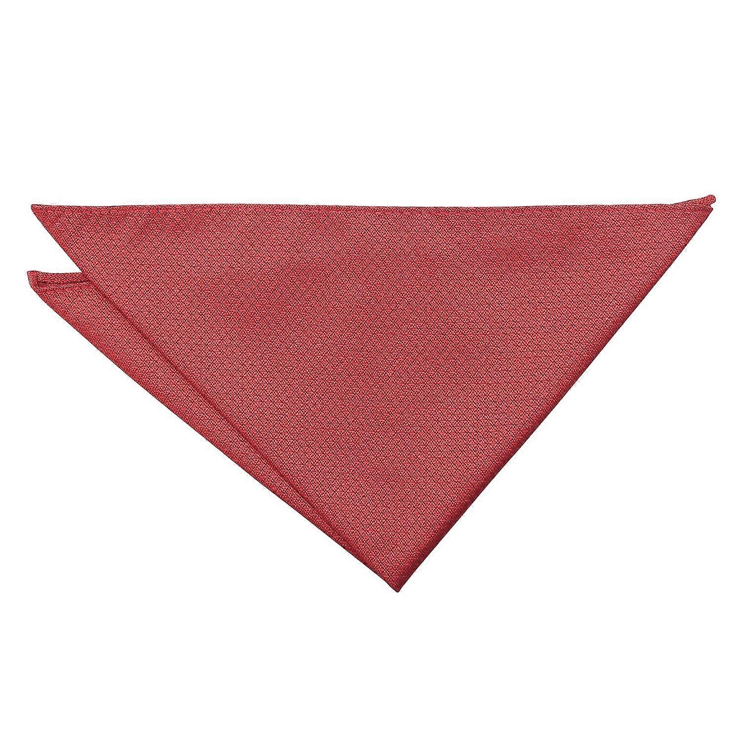 Red Non-Crease Textured Pocket Square