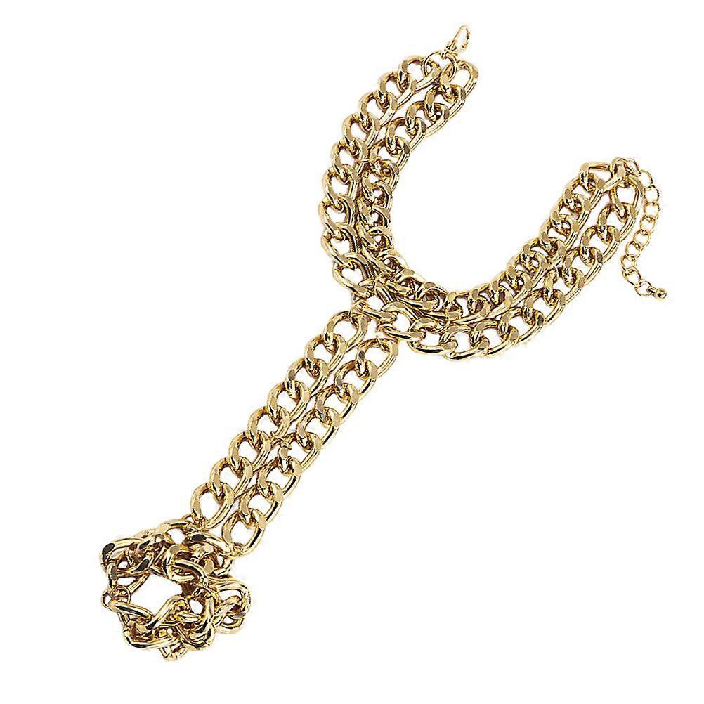 Men's Punk Bracelet Linked Finger Chain Hip-Hop Street Photography 1Set