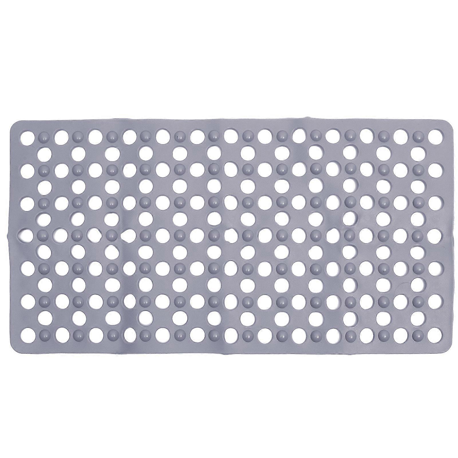 Rugs For Bathroom Non-Slip Plastic Hollow Floor Mat Dark Grey 69x35.5cm 1Set