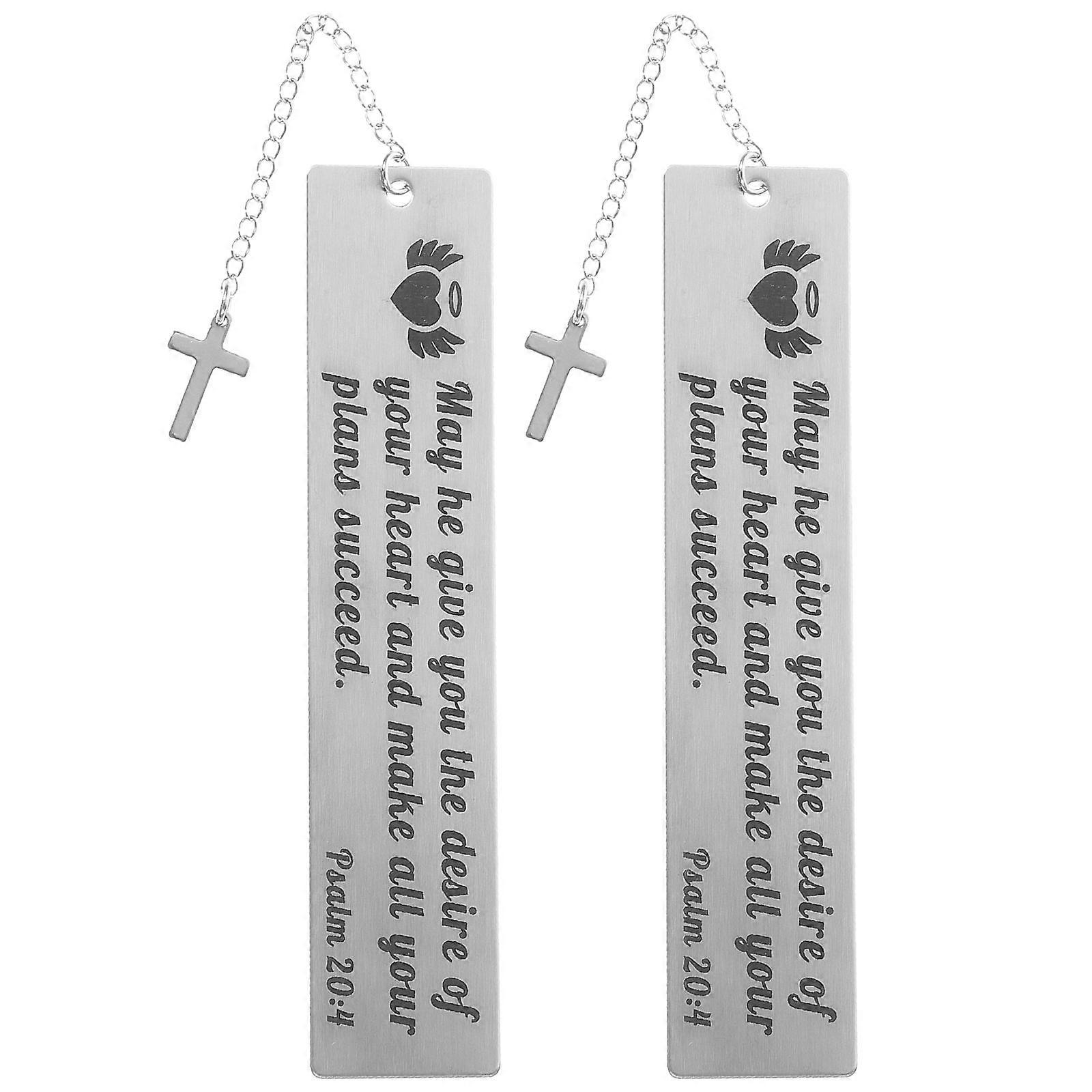 Creative Metal Bookmark Flat Rectangular Book Reading Accessory for Students Book Lovers 2Pcs
