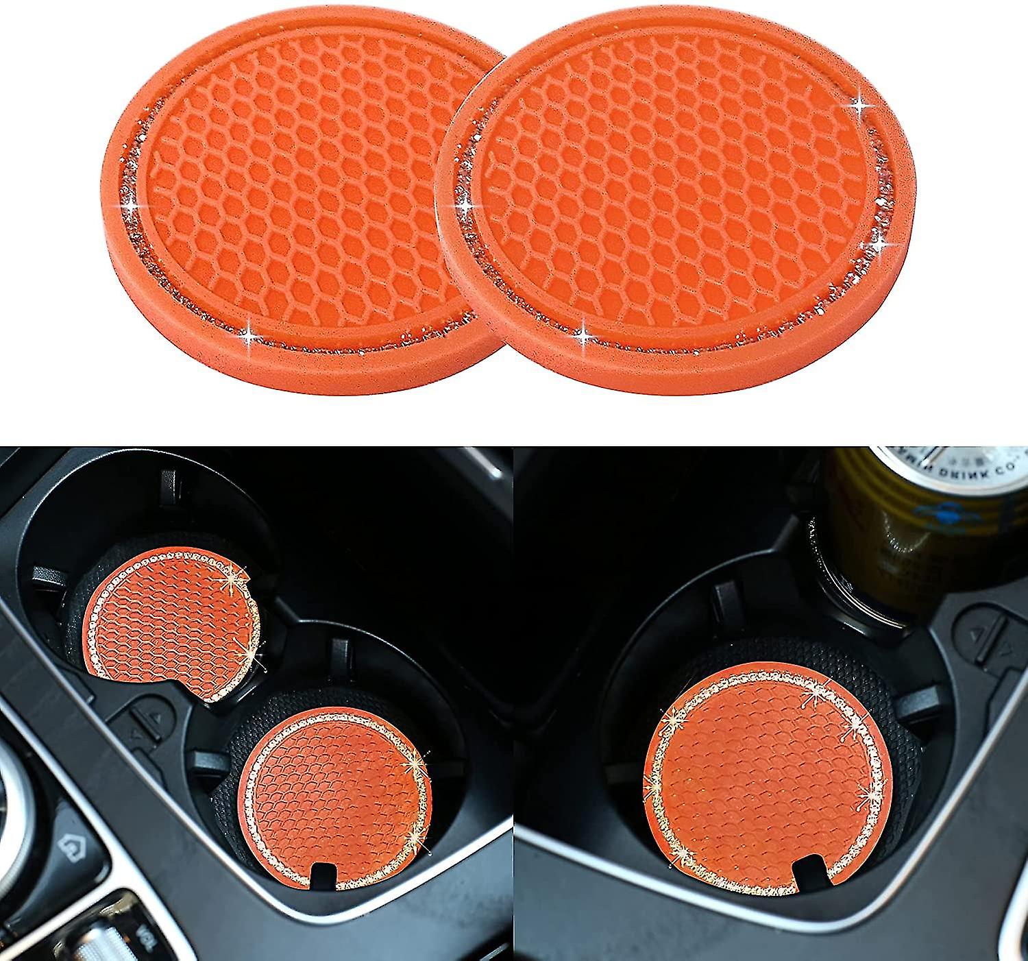Car Cup Holder Coaster, 2 Pack Universal Auto Anti Slip Cup Holder Insert Coaster