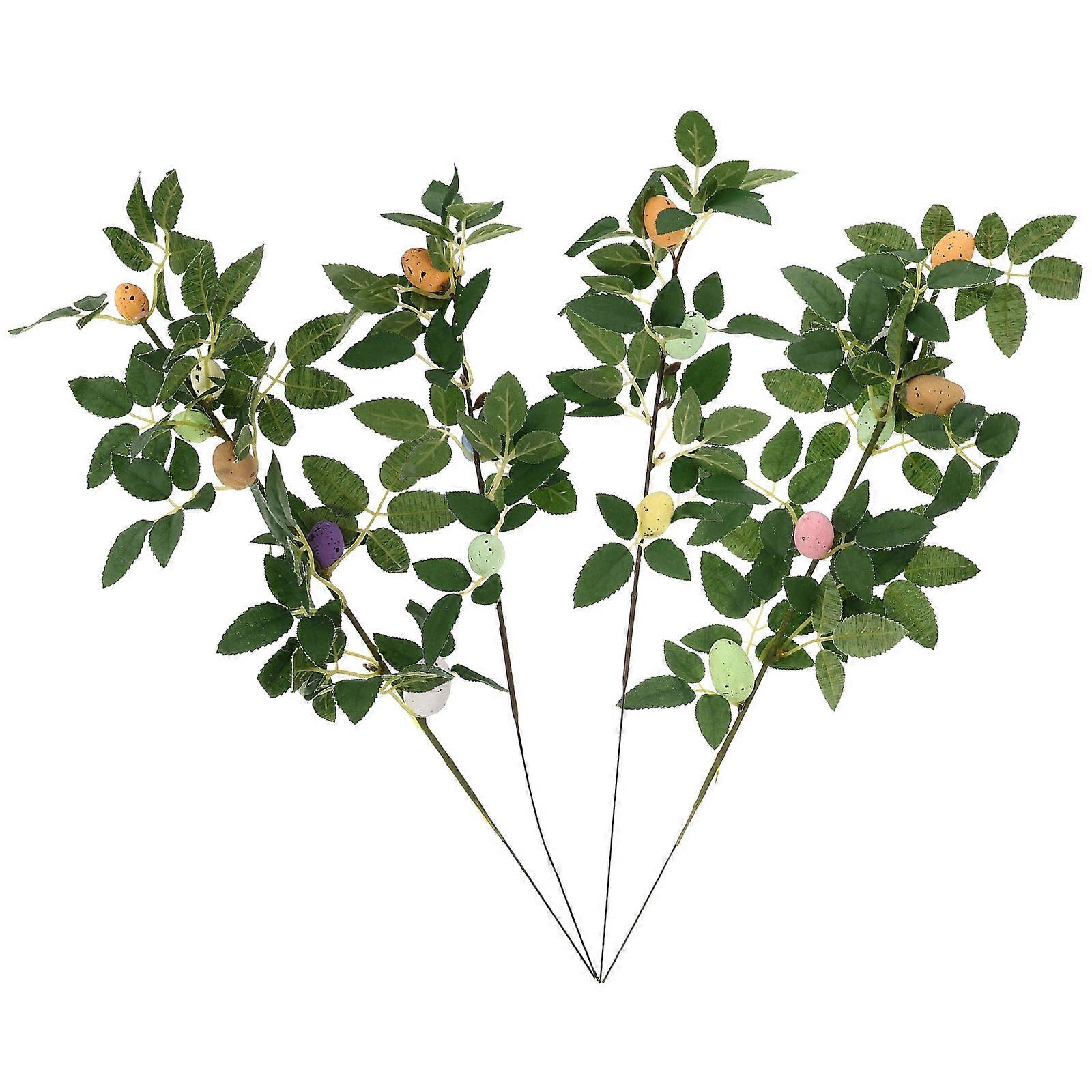 Artificial Egg Tree Branches Egg Bouquet Foam Eggs Branches Wedding Photography Rustic Style Spring Theme 4Pcs