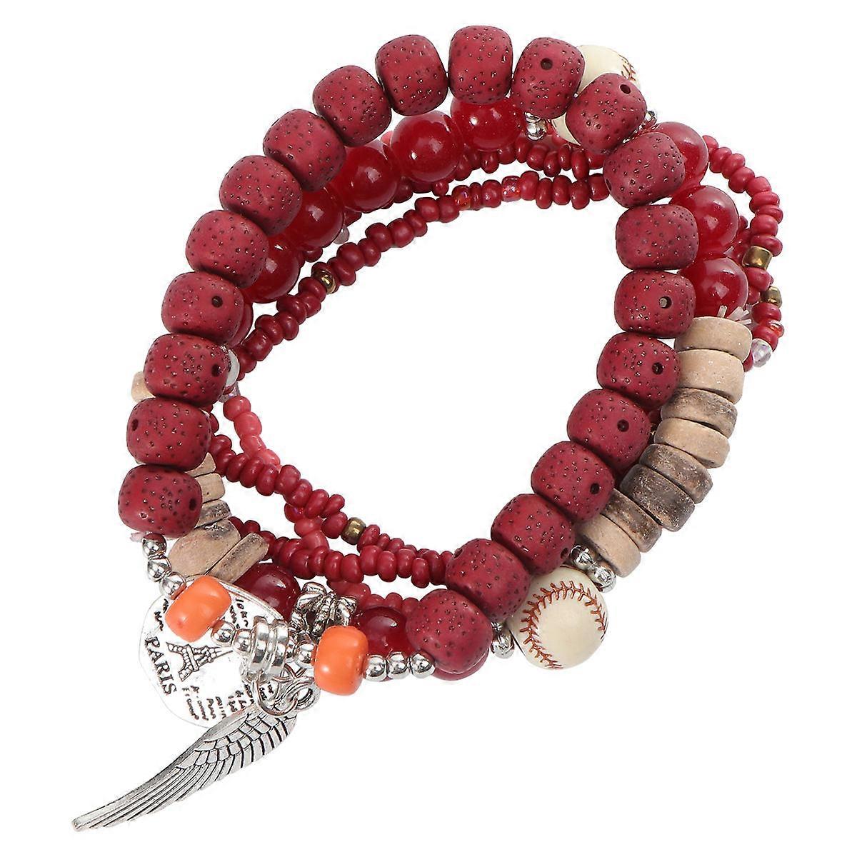 Colorful Bracelet Hand-Knitted String Bracelet Multi-layer Design for Girls 1Pc