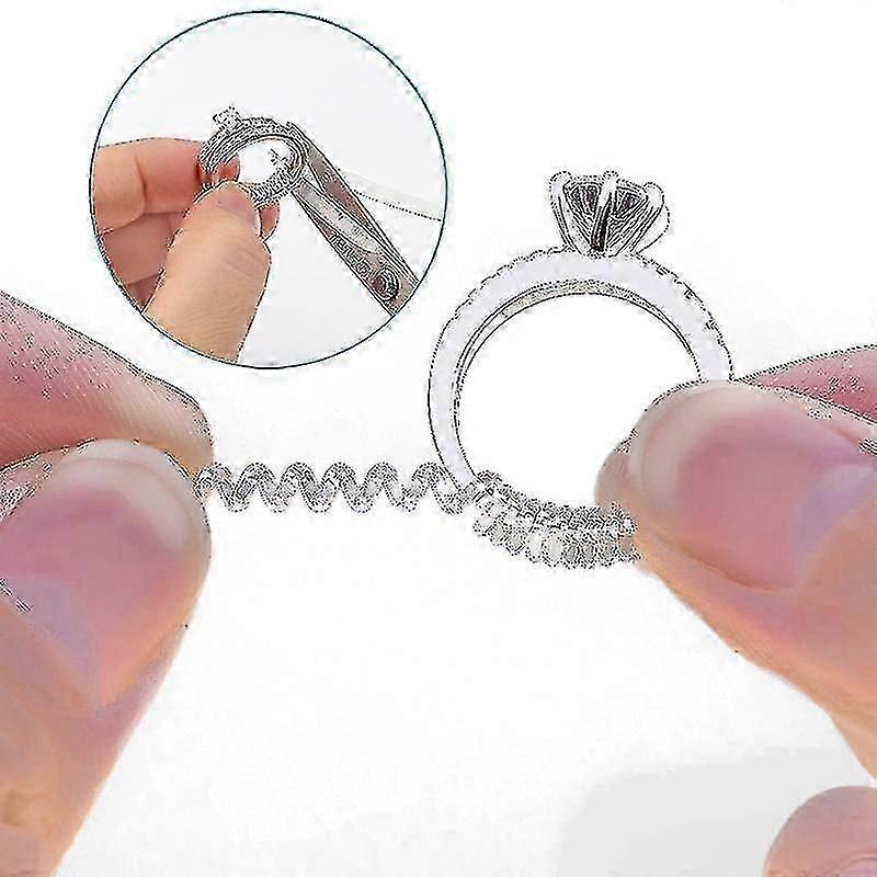 Ring Size Reducer Transparent Silicone Spiral Adjuster Resizer Snuggies 6pcs