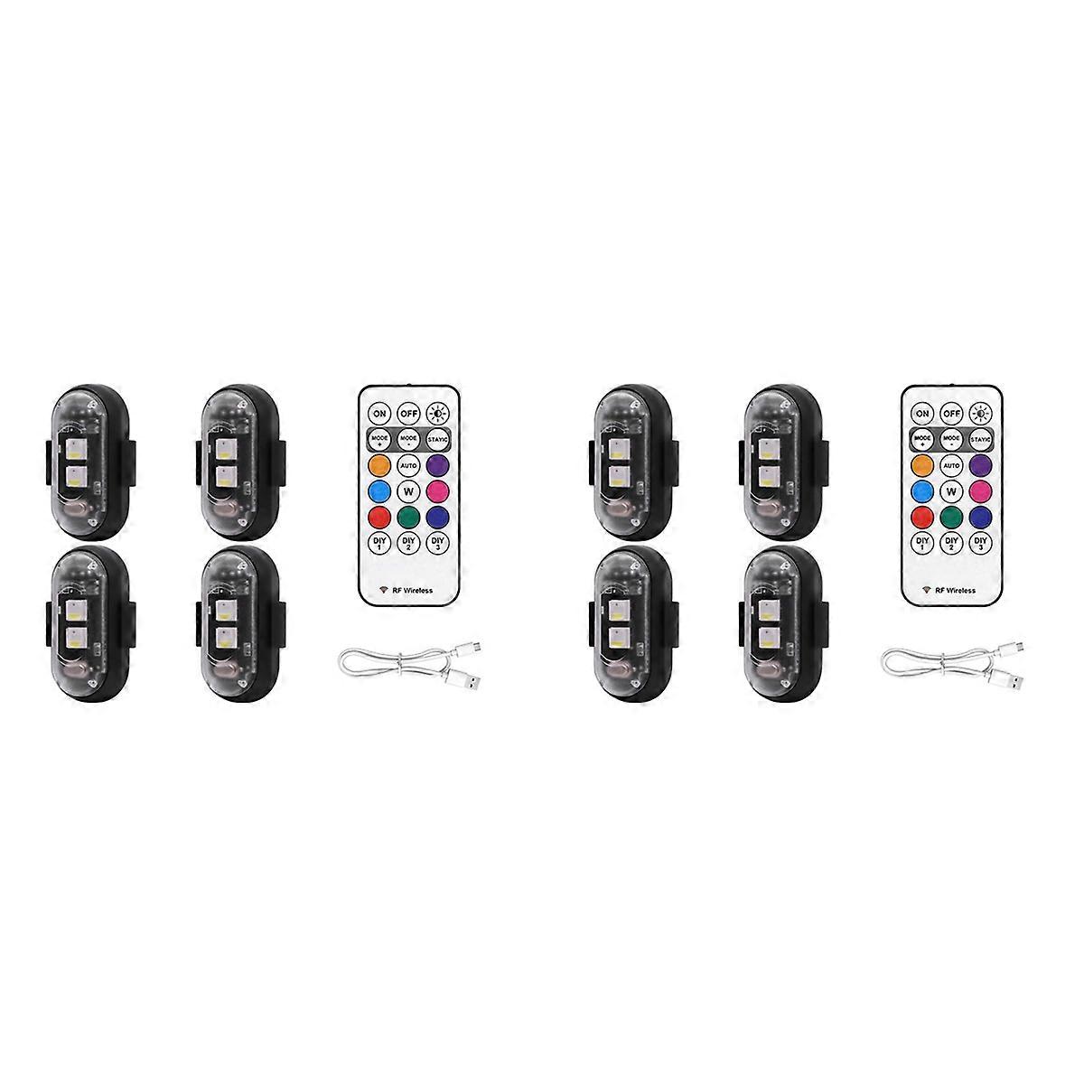 4PCS Wireless LED Strobe Lights with Remote Control