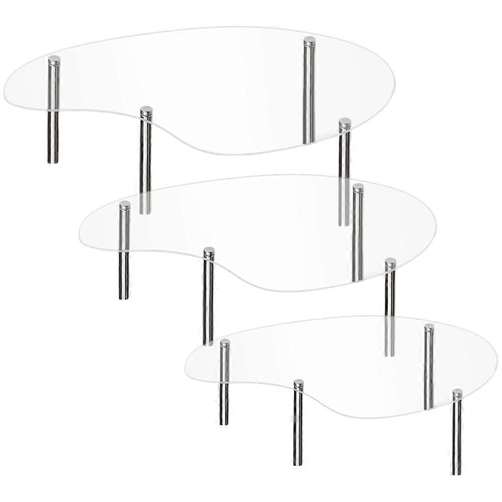 Dessert Stand Transparent Display Riser Acrylic Multi-functional Item Organizer 3Pcs