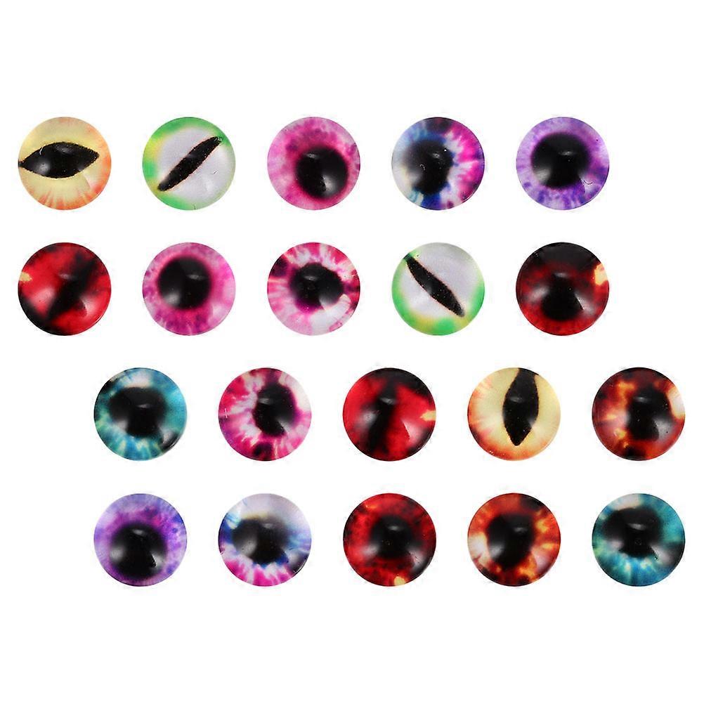 Round Realistic Glass Eyeballs Handmade Fake Eyeballs Diy Doll Making present Giving 1.6x1.6x0.3cm 50Pcs