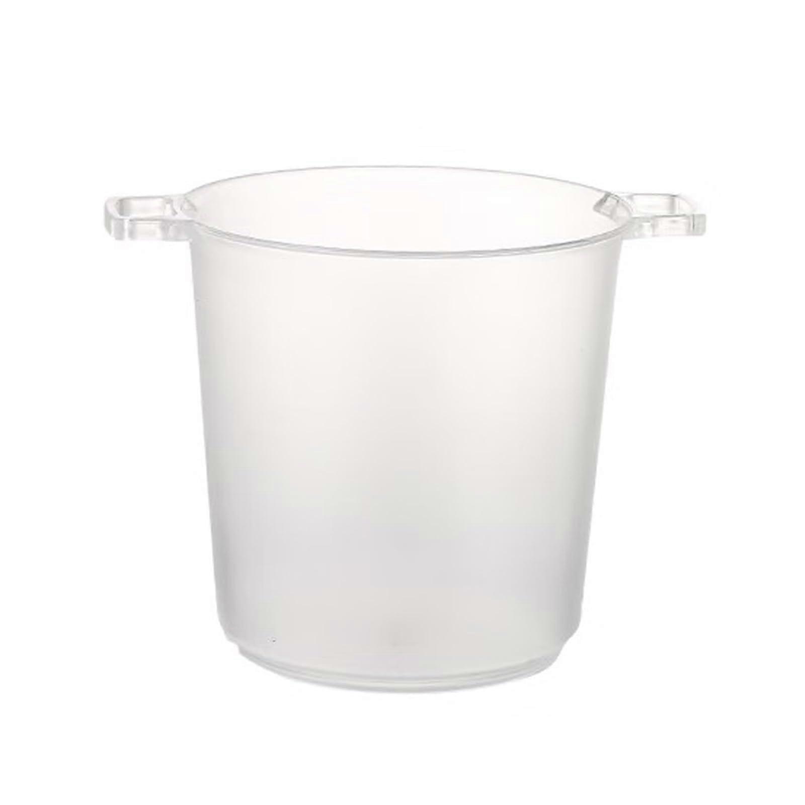 Frosted Transparent Ice Bucket Ice Cube Container (Transparent)