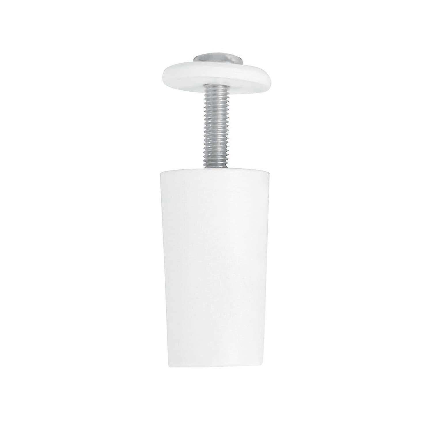 Stopper for roller shutters, plastic, white, damper with rustproof M5 screw and outer washer, weatherproof, length: 40 mm