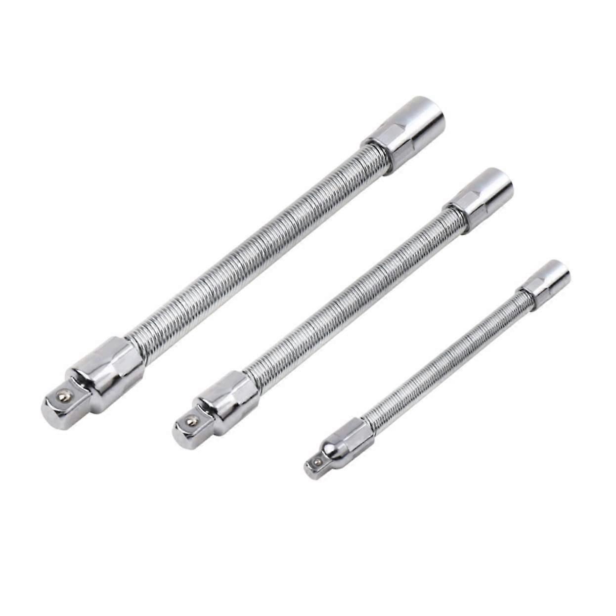 Sleeves Elastic Post Accessories for Power Tools, Silver Drill Stand Extension Rods, Spring Steel Drill Adapter Set of 3