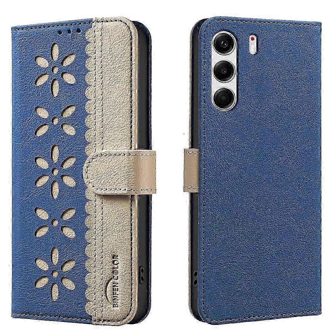 Case for Compatible TECNO Camon 40 Pro 4G, Floral Pattern Phone Cover with RFID Blocking Wallet