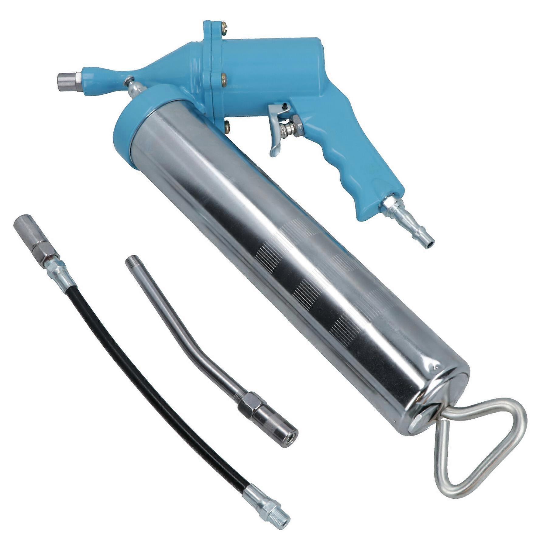 14oz Air Grease Gun Pump with Rigid and Flexible Extension Lubricating TE742