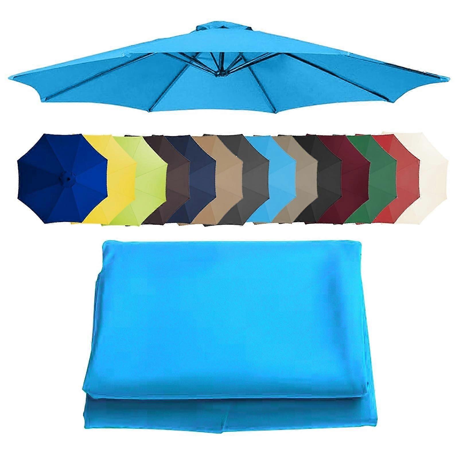 Replacement sunshade canopy for offset umbrellas – durable, waterproof, sea blue