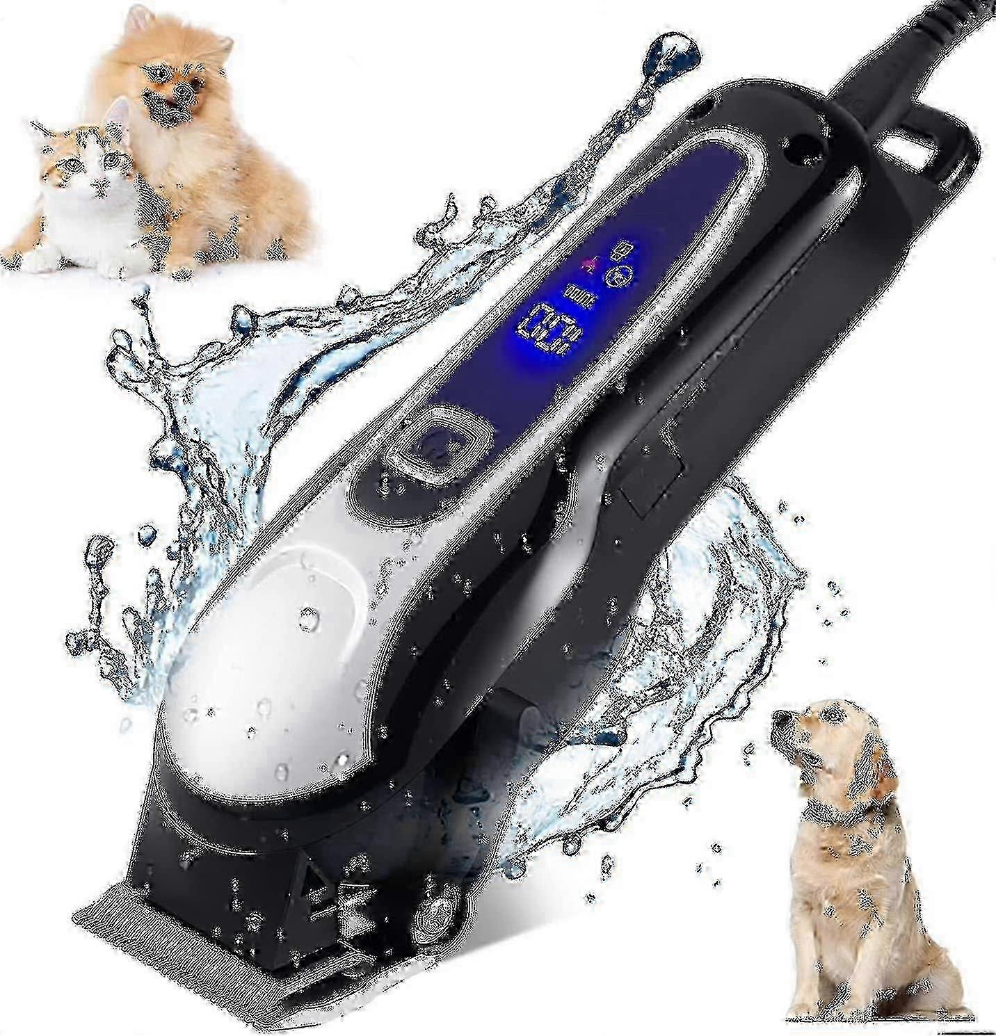 Professional Cordless Dog Clipper - Low Vibration Sharp Blades 12V Motor LCD Display 300min Runtime