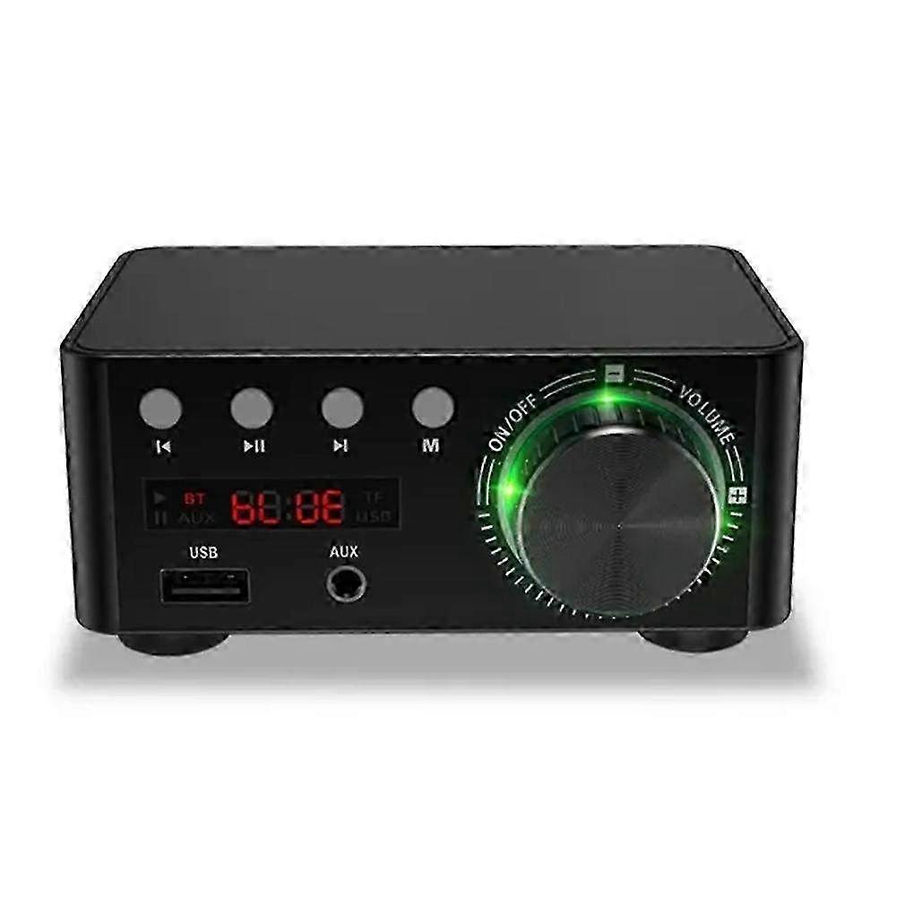 50W + 50W 100W Bluetooth 5.0 Digital Audio Power Amplifier Class D with USB AUX TF for Home Theater HiFi System