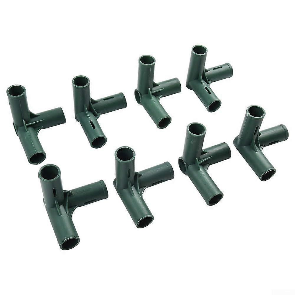 "19mm Heavy Duty Greenhouse Frame Connection Pipes - Pack of 8 Awning Bracket Corner Connectors for Garden Shed Frames"