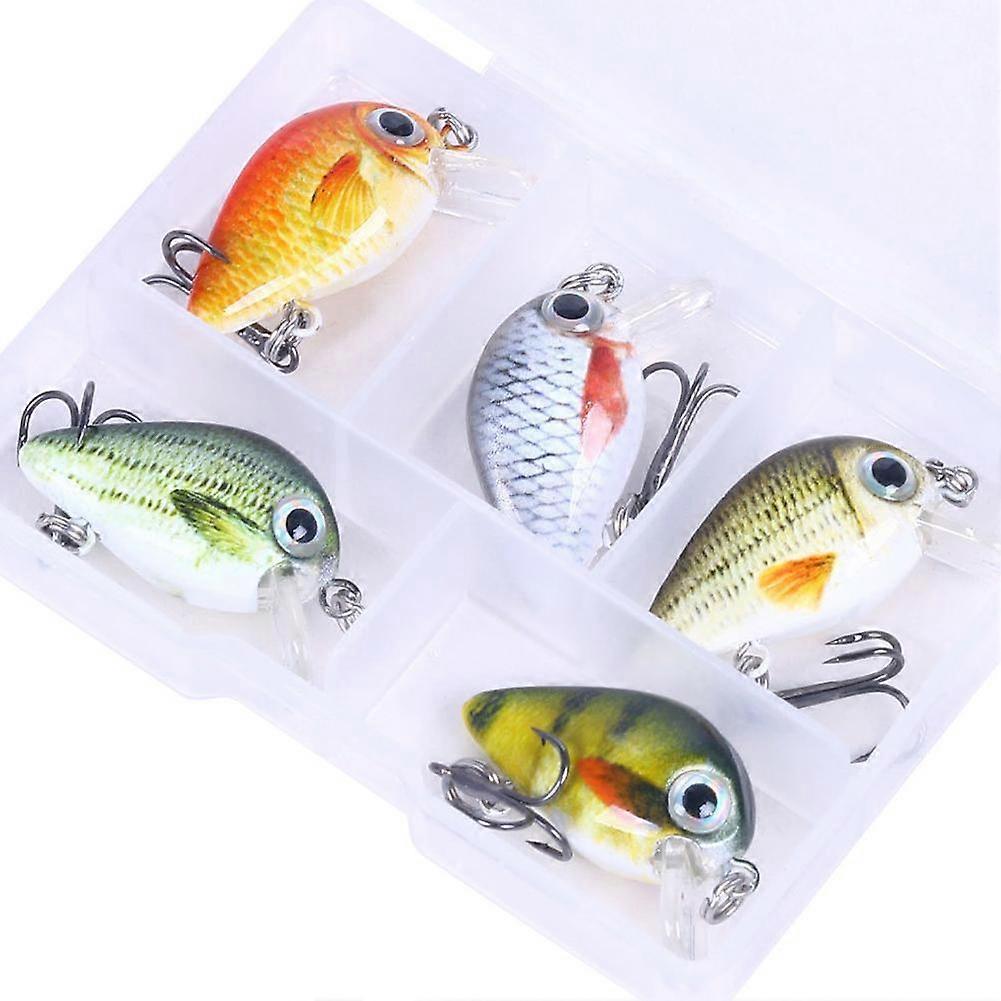 Topwater Crankbaits Wobblers Crank For Bass, 3cm High Performance Lure with 10# Carbon Steel Hook