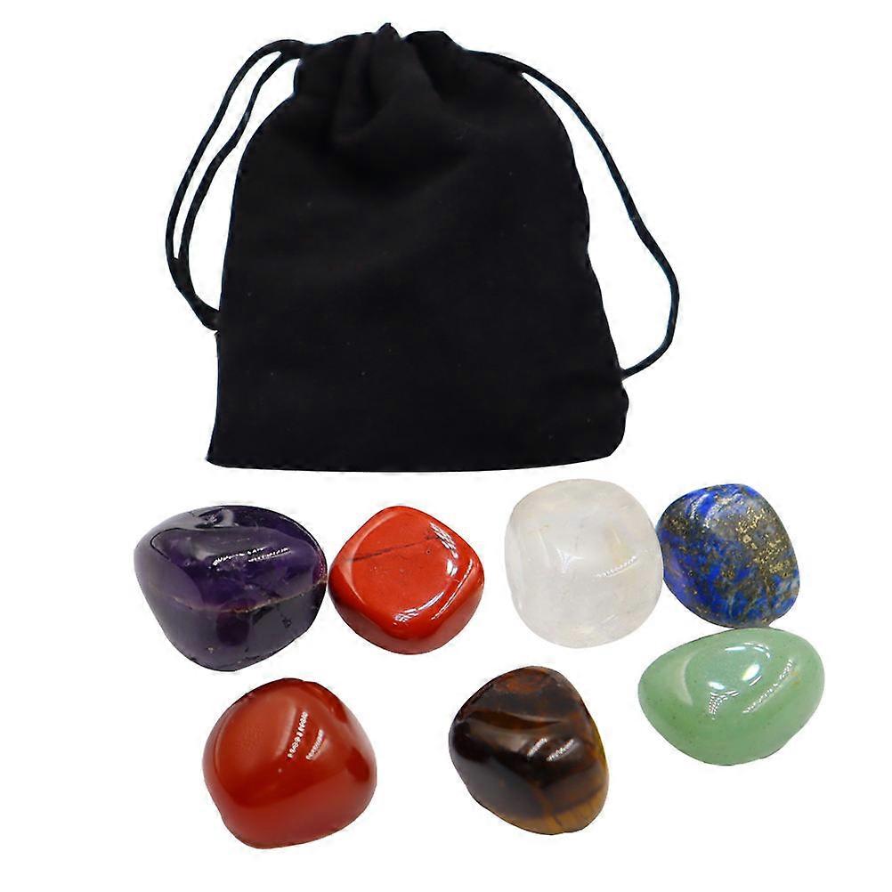 Chakra Stone Set Natural Stones Rounded Edges Promote Circulation 1Set