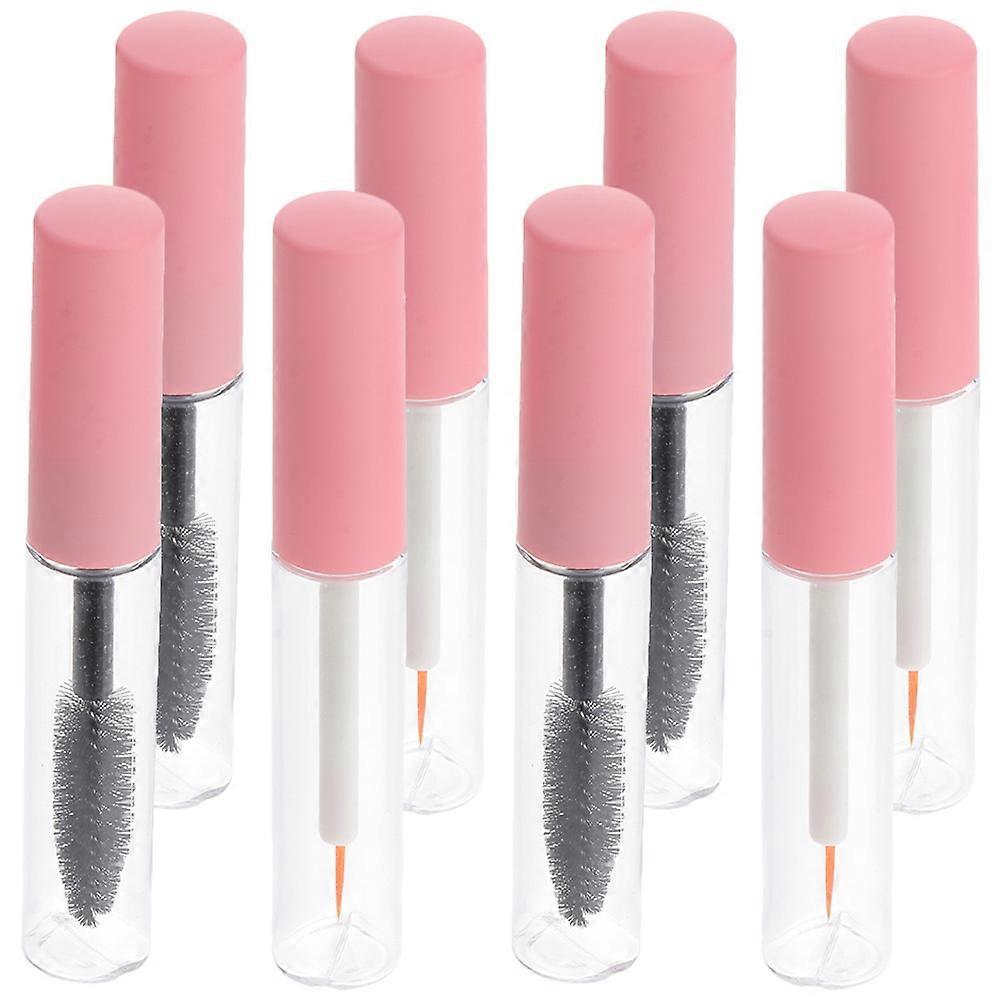 Empty Lip Gloss Tubes With Wand Mascara Tubes For Beginners Daily Users 8.5x1.3x1.3cm Pink Cylindrical 1 Set