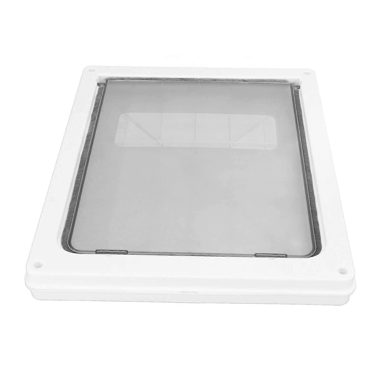 Pet Security Door, ABS Bothway Pet Flap Door, Automatic Close, Controllable Access, Cat Door for Cat Holes and Dog Holes (L)