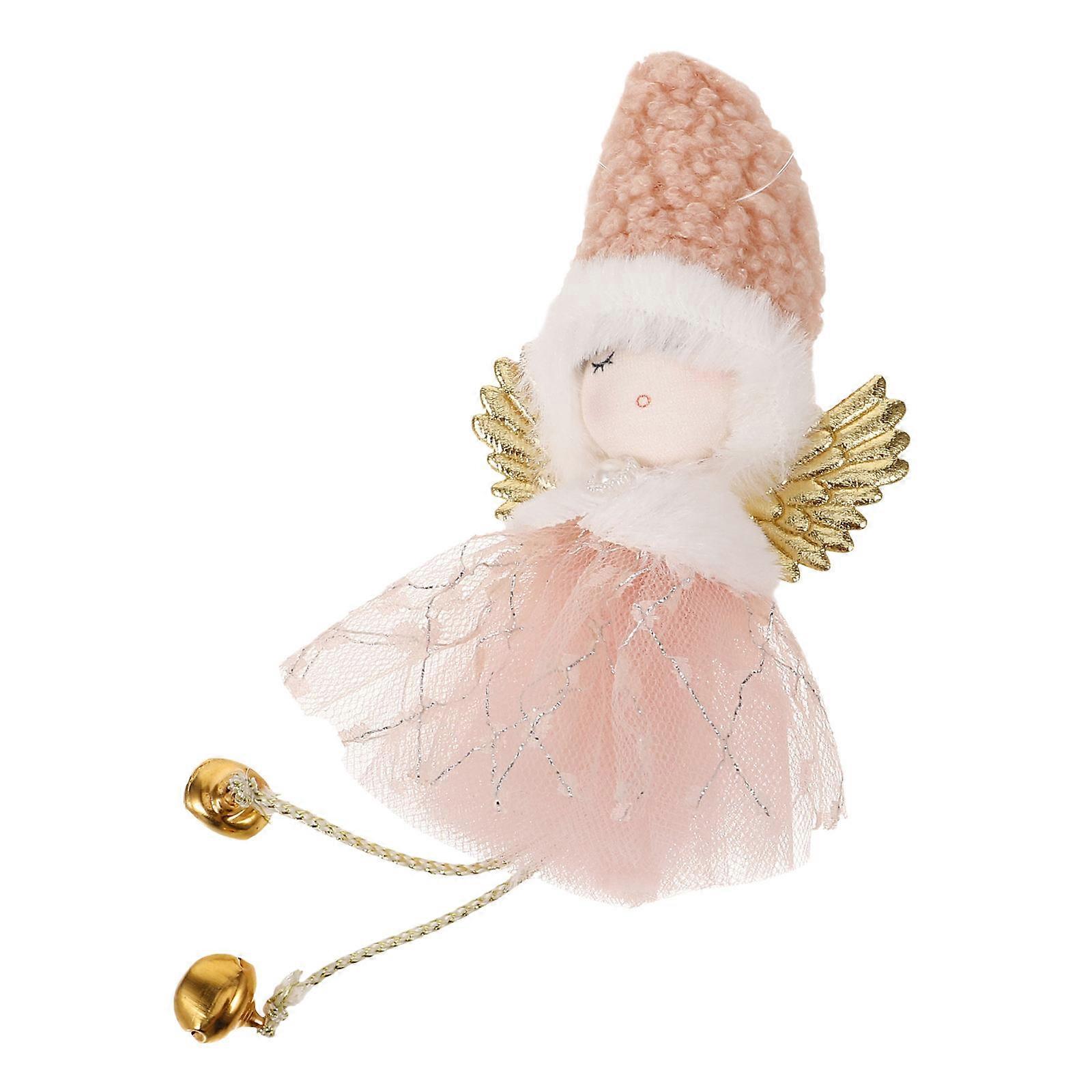 Mini Ornaments Christmas Angel Doll Hanging Decor Pink Color Christmas Tree Decoration 1Pack
