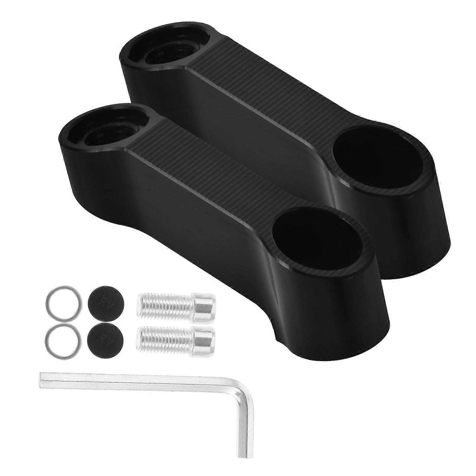 Motorcycle Rearview Mirror Mount Riser Set Easy Install Extension Bracket for Enhanced Visibility and Style