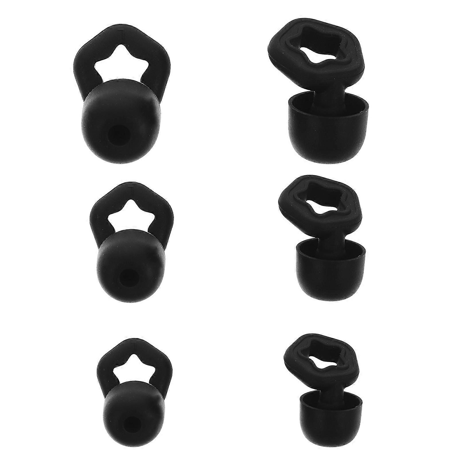 Sound Blocking Ear Plugs Advanced Noise Reduction Technology Ear Protection Black 2.00X1.50X1.50CM 3 Pairs
