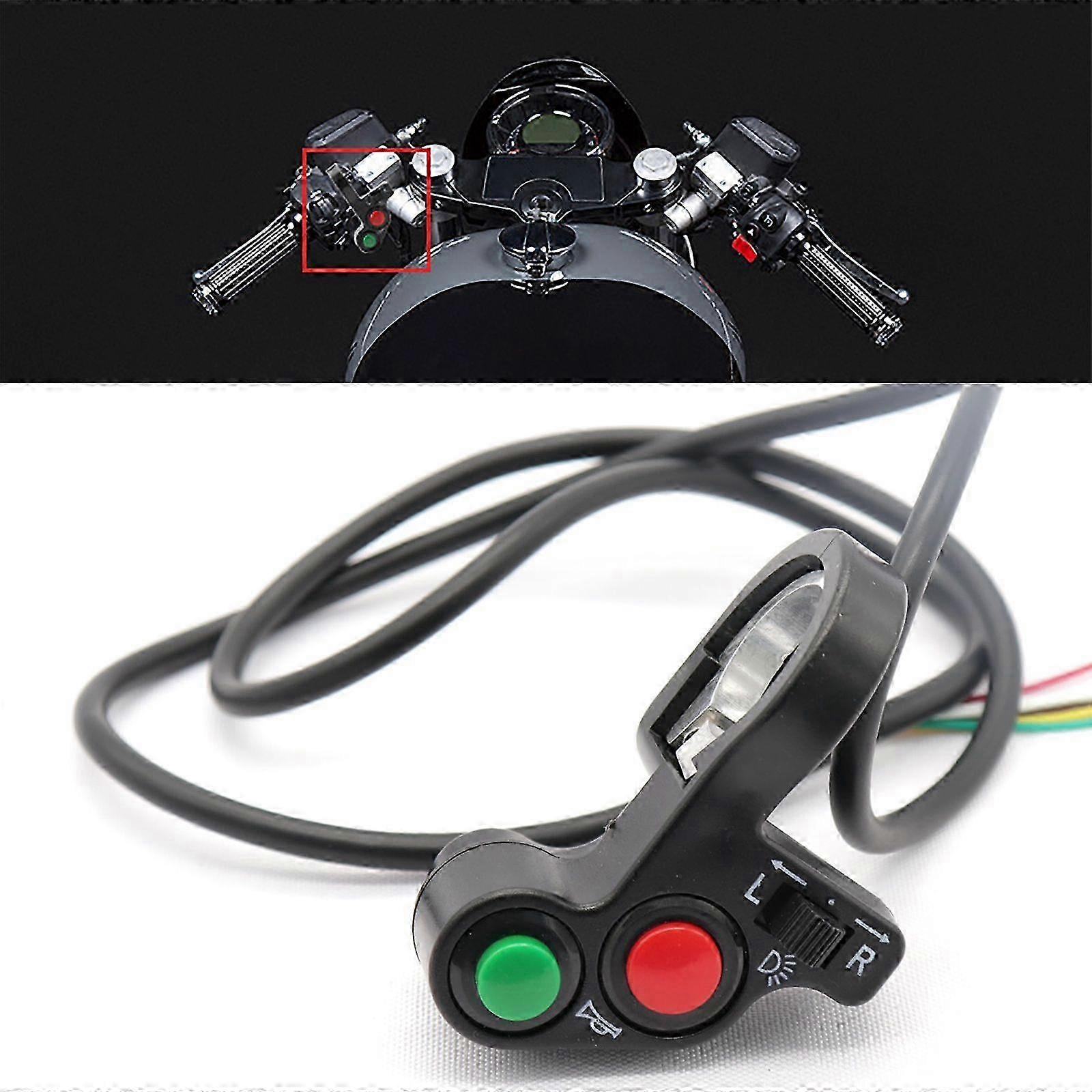 3-in-1 Motorcycle Horn & Turn Signal Light Switch for 7/8'' Handlebar - On/Off Control for Enhanced Safety
