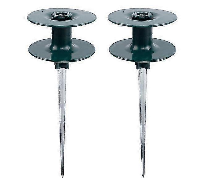 Zinc Plated Metal Garden Hose Guides - 24cm Stake Hangers for Efficient Pipe Transport & Storage by LO-Ron