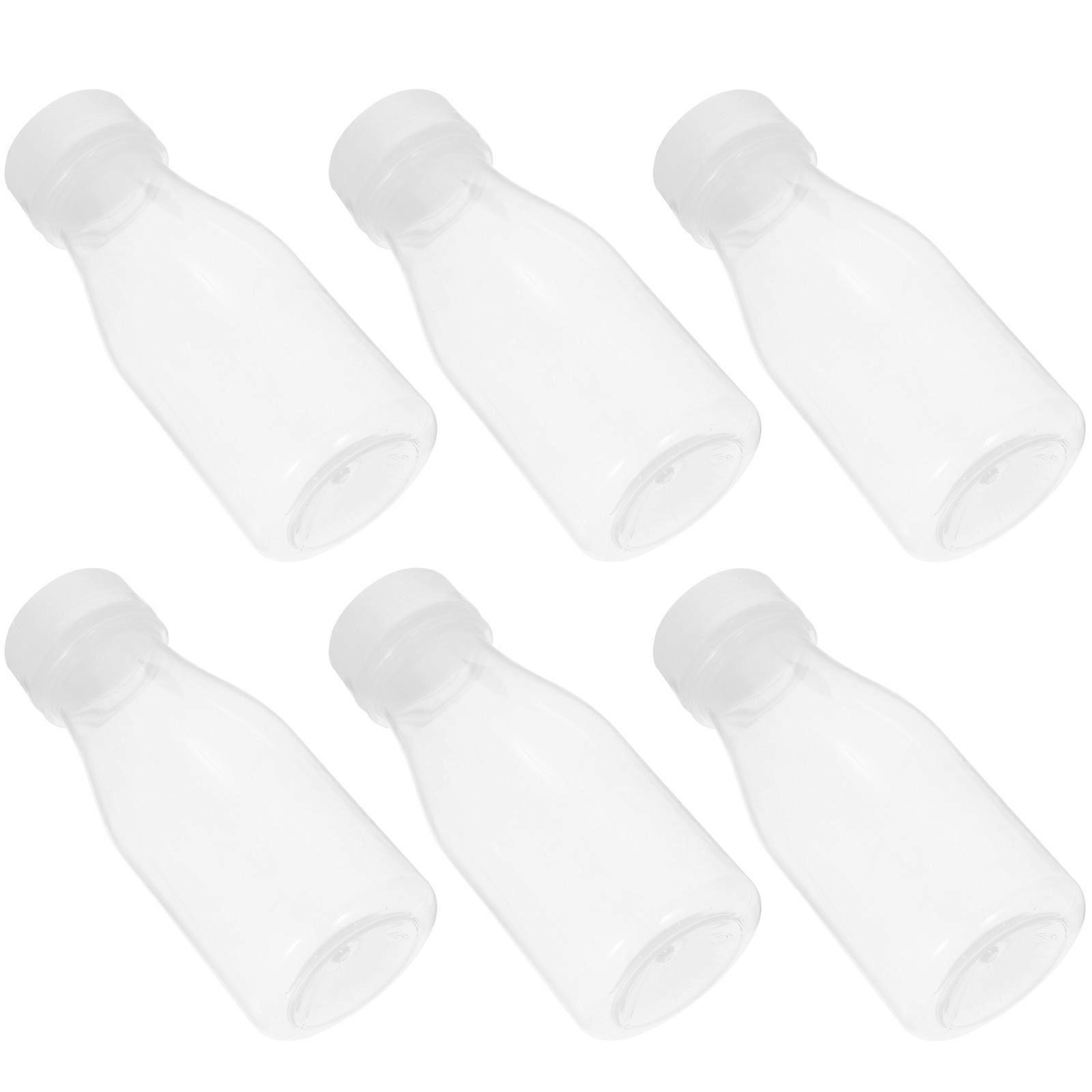 Bottles Reusable Juice Bottles Offices Spill-Proof Transparent 6Pcs