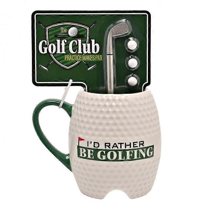 Harvey Makin Golf Ball Mug & Putter Pen Set 'Rather Be Golfing'